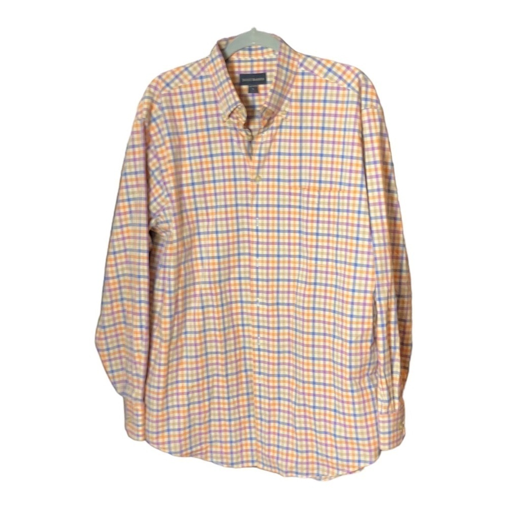 Scott Barber Big and Tall Button Down Dress Shirt Cotton LT